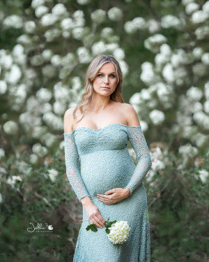 Groen wit Zwangrschap JelkaPhotography