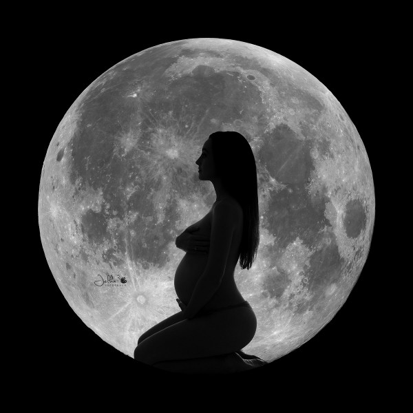 Moon siluete BW Jelkafotografie